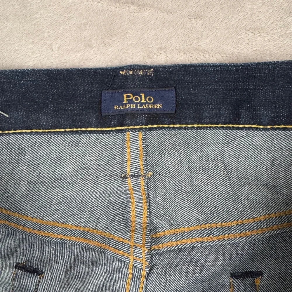 Polo Ralph Lauren Thompson Relaxed Jeans Mens 42x32 Dark Wash Denim Straight Leg